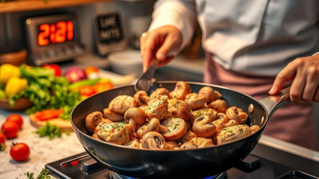 Poulet aux champignons