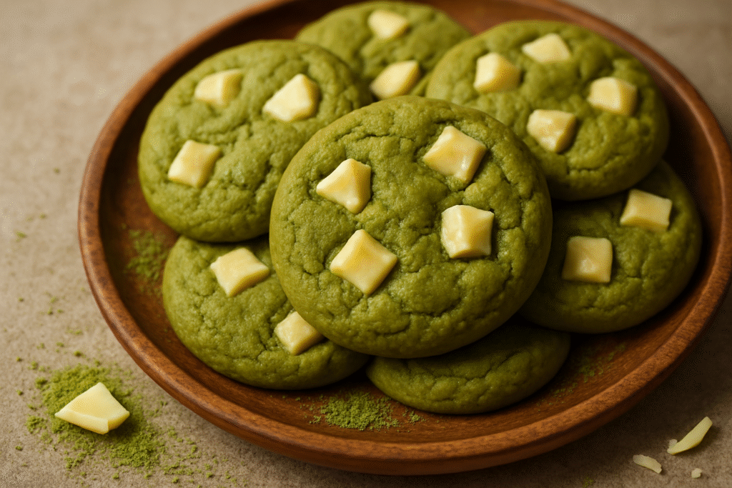 Cookies matcha chocolat blanc
